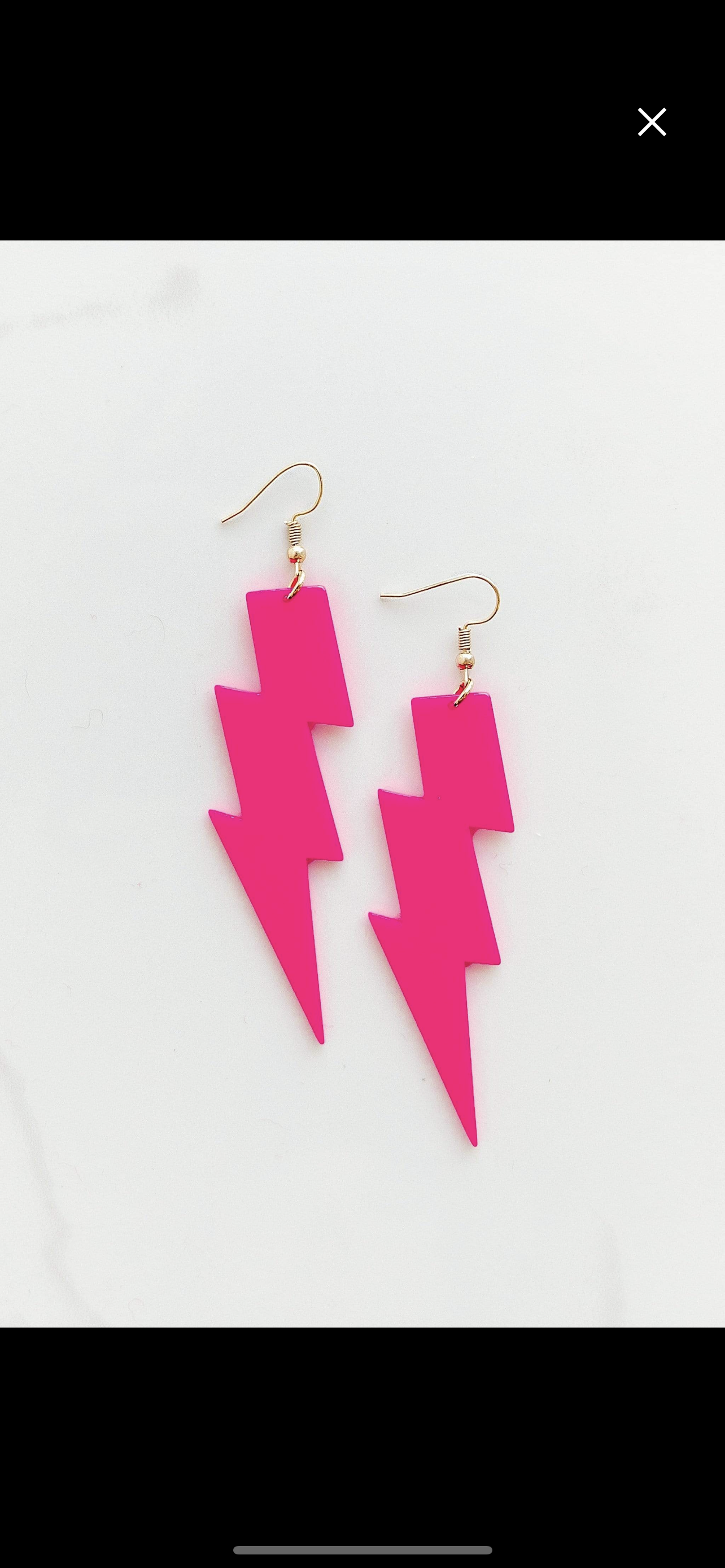 Pink lightning bolt Earrings